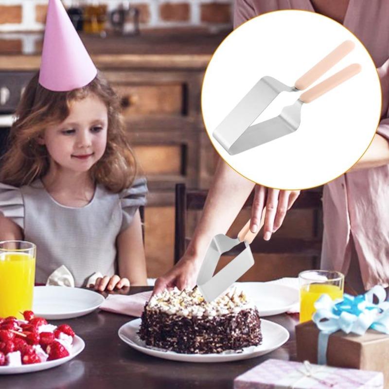Multi-Purpose Triangular Stainless Steel Cake Slicer Dessert Shop Cutter Fudge Slicing Easy Clean Birthday Kitchen Baking Tools