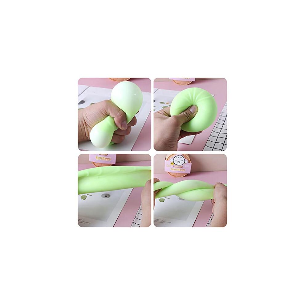 4 BUCĂȚI Biluțe Colorate de Aluat Squishy pentru Stres Jucărie Senzorială Fidget, Mingi de Aluat Stors Jucărie de Mână pentru Ameliorarea Stresului, Bun Anti-Anxietate cu Aburitor de Alimente Elastic