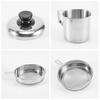 Oil Strainer Pot / Grease Can, 1.5 Quart Stainless Steel Oil Storage Can Container With Fine Mesh Strainer, Suitable For Storing