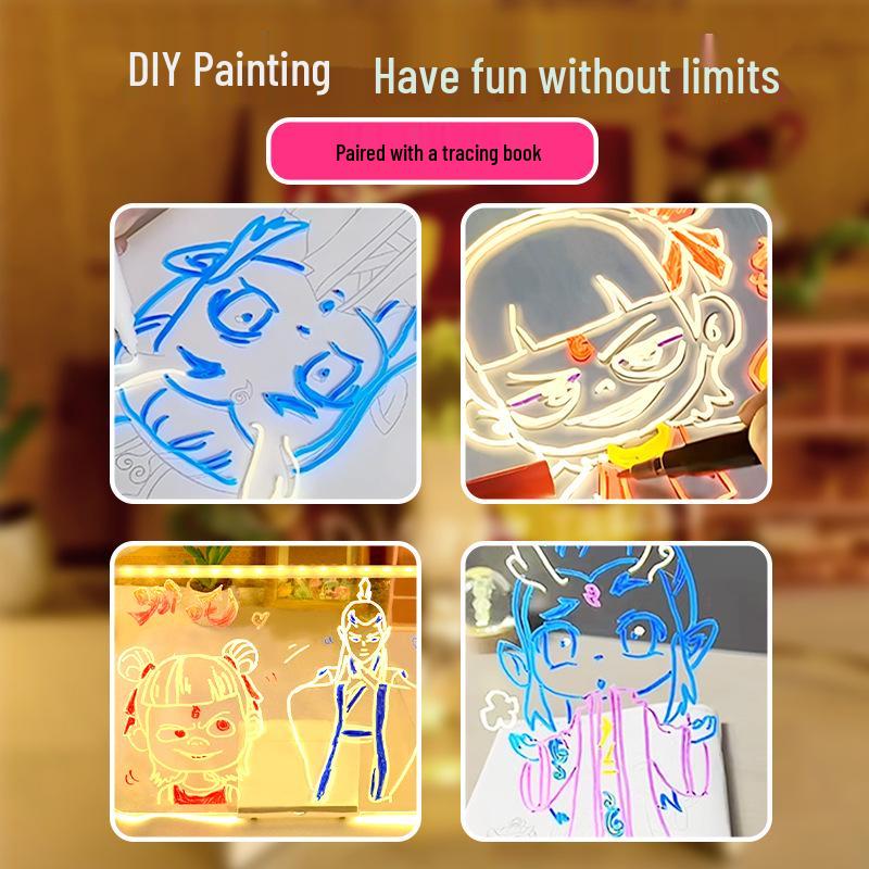 Luminous Erasable Drawing Board for Kids - Perfect Children's Day Gift or Night Market Display Sign