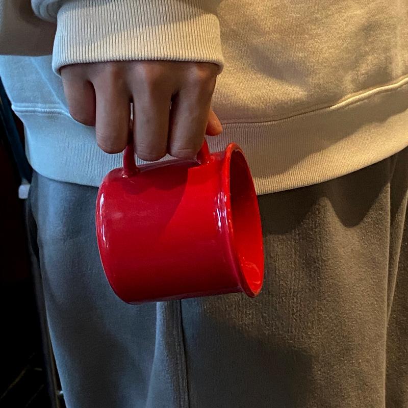 Busy Homemade Classic High-End Sense Positive Red New Year'S Simple Water Cup Coffee Cup Gift Box