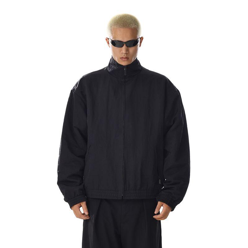 

American Retro Short Design Niche Jacket for Men, New Autumn Casual Versatile Commuter High-End Top Black L