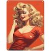 Pin-Up Girl Tin Plates, Garage Workshop Metal Decor 20x30cm