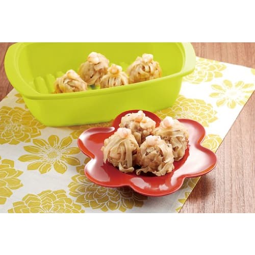 Wahei Freiz Microwave Cooker Silicone Steamer Raku CHIN! Silicone L, Lime Green, RR-5272