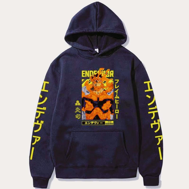 

Аниме Моя геройская академия Энджи Тодороки Графический принт с капюшоном для мужчин и женщин Распространенные толстовки с капюшоном Свободная уличная одежда Мужская толстовка Harajuku S