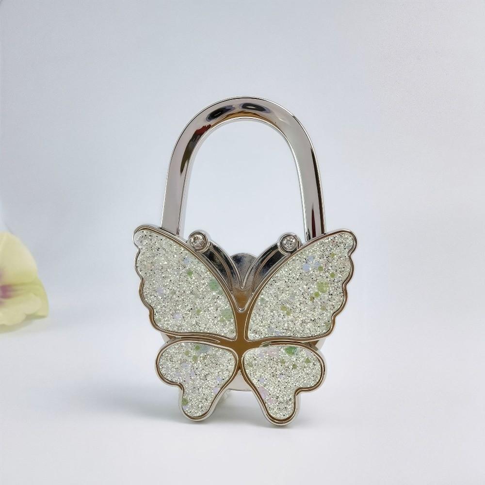 Pretty Butterfly Handbag Hook for Women Foldable Portable Table Hanger Durable Creative Bag Hanger for Table