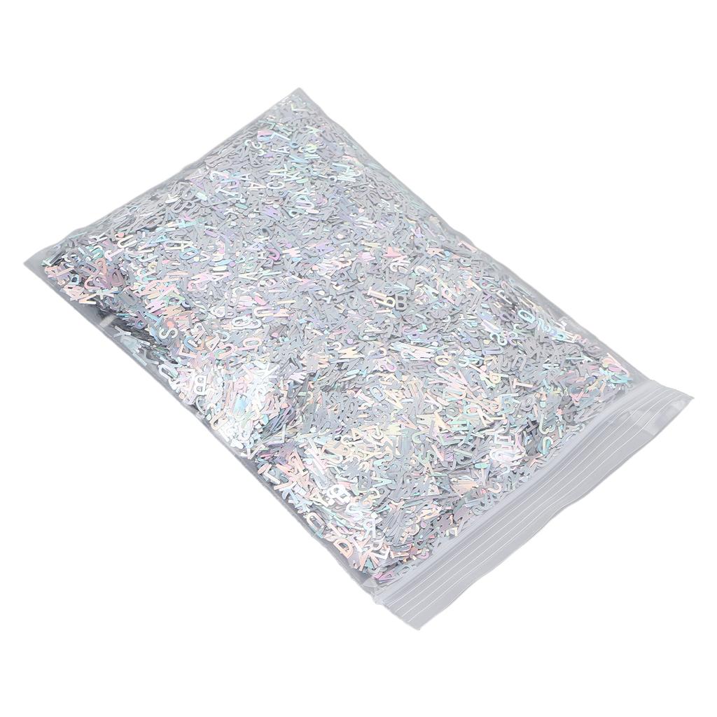 English Letter Nail Sequins Holographic Nail Glitter Letters Sequins Flakes for Manicure Decoration