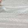 2Yards 130cm Width White Pure Cotton Hollowed-out Embroidered Fabric, Water-soluble Shirt Cotton and Skirt Fabric BL-369