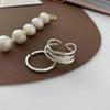 2024 Luxury Geometric Double-Layer Wave Ring for Women - High-End Niche Style