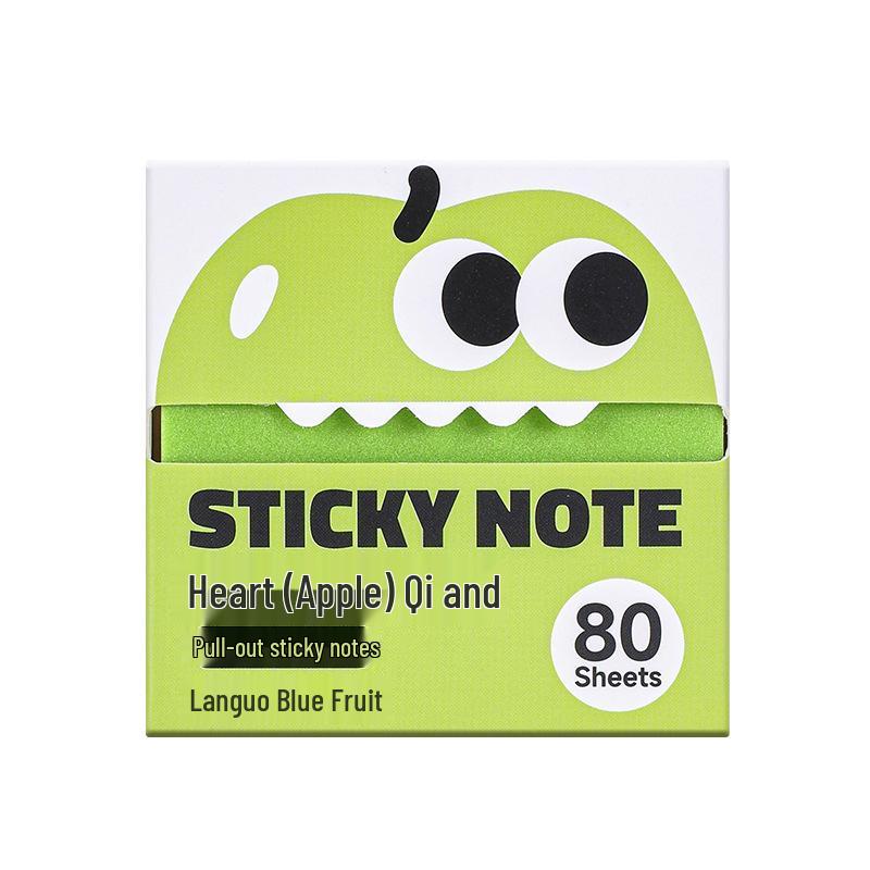 Blue Fruit Pearlescent Tearable Sticky Notes – Cute Transparent Memo Stickers for Students