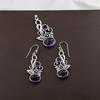 Amethyst Silver Pendant Earring Set, 925 Sterling Silver Handmade Jewelry, February Birthstone Jewelry, Dangle Earring An0448-185