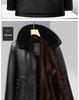 Woodpecker Men's Warm Leather Jacket for Dad and Grandpa - Plus Velvet Winter Coat