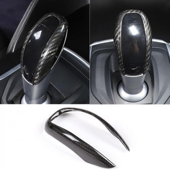 ABS Carbon Fiber Gear Shift Knob Cover for Alfa Romeo Giulia /Stelvio 2017-2019