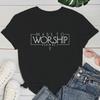 Premium T-Shirt Made To Worship Printed T-Shirts For Wounisex Summer Tee Shirt Femme Casual Short Sleeve Round Neck Tops T-Shirts