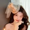 Velvet Birthday Hat Hairpin Mesh Sequined Hat Lovely Birthday Cap Birthday Party Decoration
