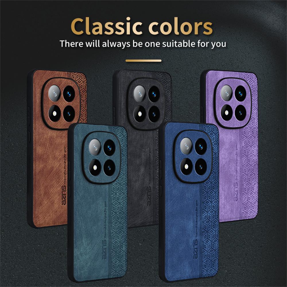 AZNS For Xiaomi Redmi Note 14 Pro+ 5G Case Protective PU Leather Covered TPU Phone Shell