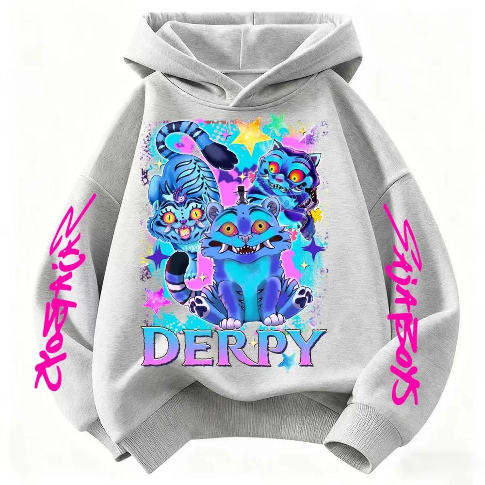 Модная толстовка с мультяшным принтом Свободная повседневная толстовка Худи Толстовки Детские Унисекс 120