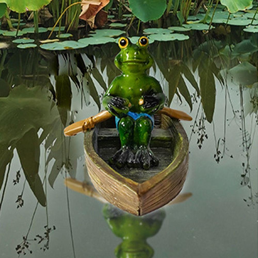 Resin Animal Sculpture Cartoon Floating Pond Ornament Funny Miniatures Figurine  Desk