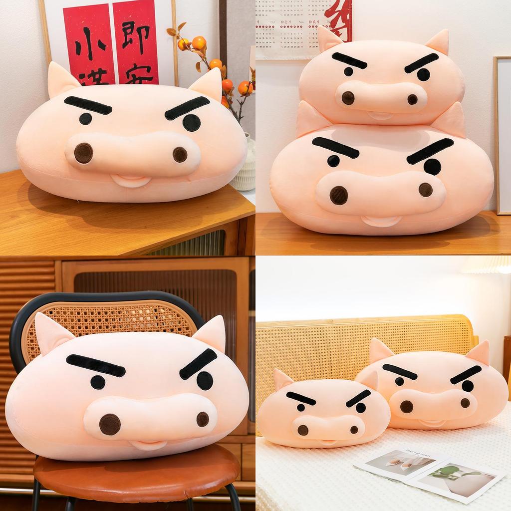Cartoon Crayon Shinchan Buriburizaemon Plush Pillow For Kids Bedroom Car Decor Gift
