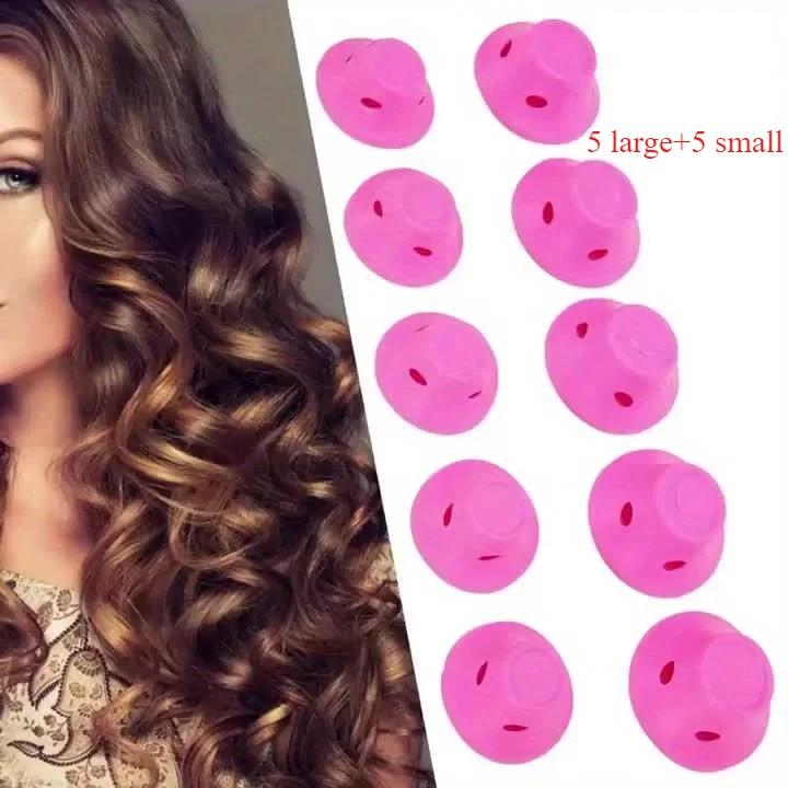 

10pcs Non-Heat Curling Iron Set,Suitable for All Hair Types, Non-Heat Curlers for Styling and Permanent Curls, Heatless Curling