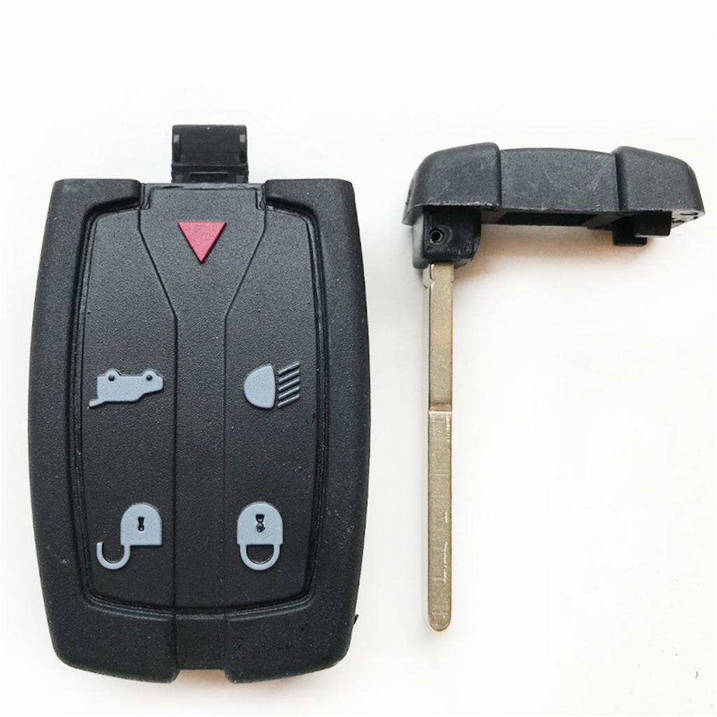 Replacement Key Blank Compatible-For Rover-Freelander 2 5 Buttons Remote Smart-Fob Case Shell Uncut-Blade Auto Car Parts