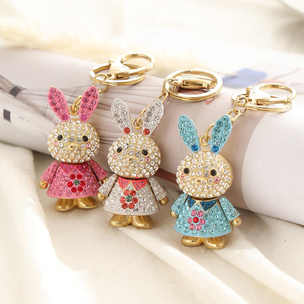 1pc Cute Bunny for Women,Sparkling Colorful Rhinestone Pendant, Daily Bag Charm Fashion Accessory,Perfect Gift for Her Bag Charm
