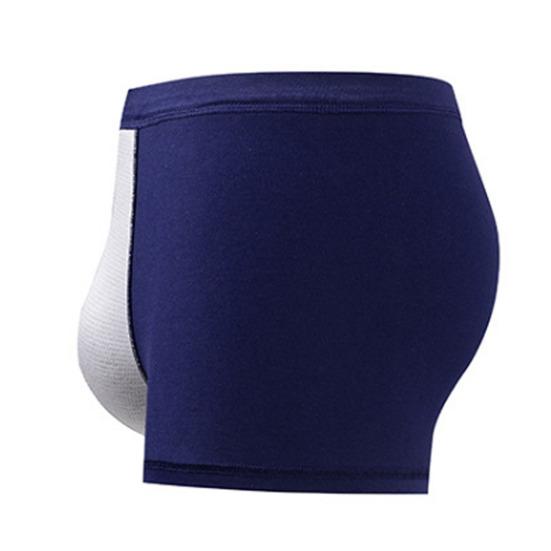 Boxerunterwäsche für Herren, mittelhoher Schnitt, elastischer Bund, U-konvexe Shorts, Höschen, einfarbig, atmungsaktiv, glatte Linien, schnelltrocknende Unterwäsche