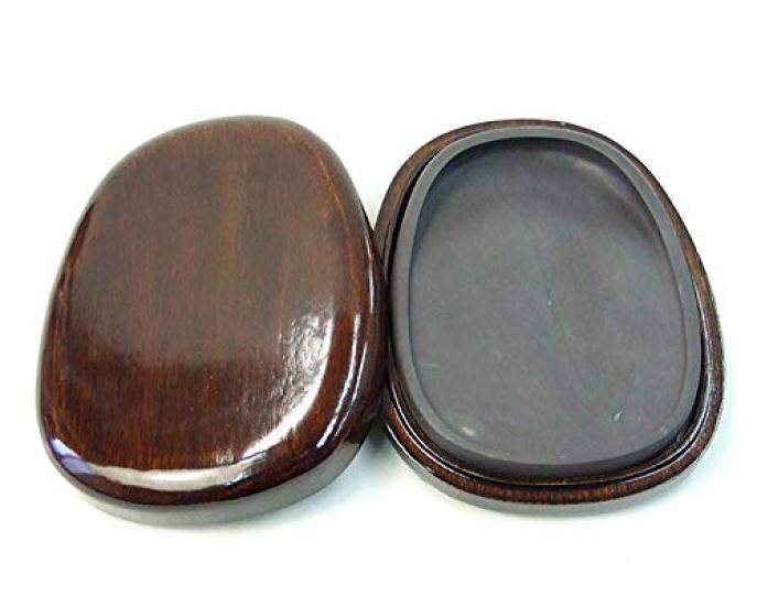 Duanxi Shinkengjai Rock Pond Inkstone 6 inches Inkstone Egg-shaped