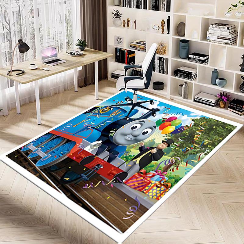 1pc Thomas Balloons Celebration Carpet for Playroom Bedroom Living Room Sofa Home Decor,kids Game Area Rug Non-slip Floor Mat Y73048