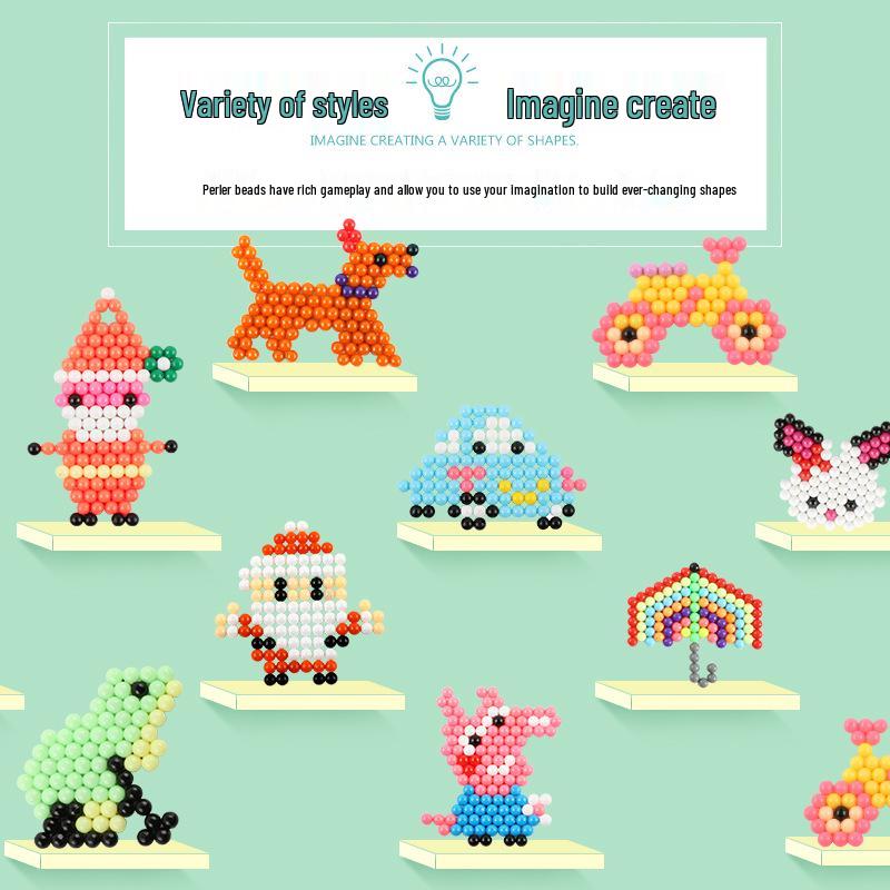 Magic Water Mist Beads Set: Creative Handmade DIY No-Ironing Perler Beads for Kids' Educational Play