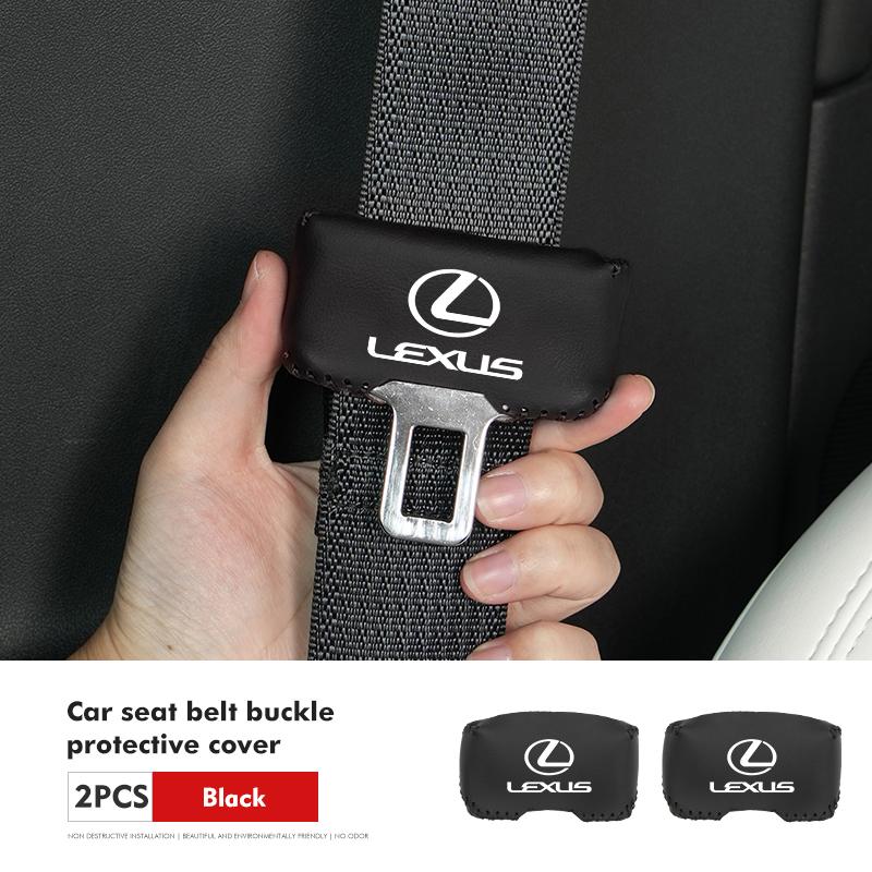Car Seat Belt Buckle Cover Leather Protector Anti-collision Case For Lexus RX350 IS250 IS200 GS300 LX570 RC350 UX250h ES350
