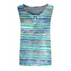 Ladies Printed Stripe Button Sleeveless Casual Tank Top Casual T-Shirt For Womens