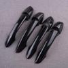 Black Car Exterior Door Handle Cover Trim Cap Set Carbon Fiber Texture LHD Fit for Mercedes Benz W246 W204 W212 X204 W166 W117
