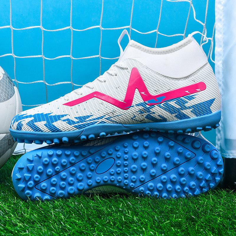 High-top New Football Shoes 2025 Male and Female Adult Students Children's Game Training Shoes TF Broken Nail Football Shoes