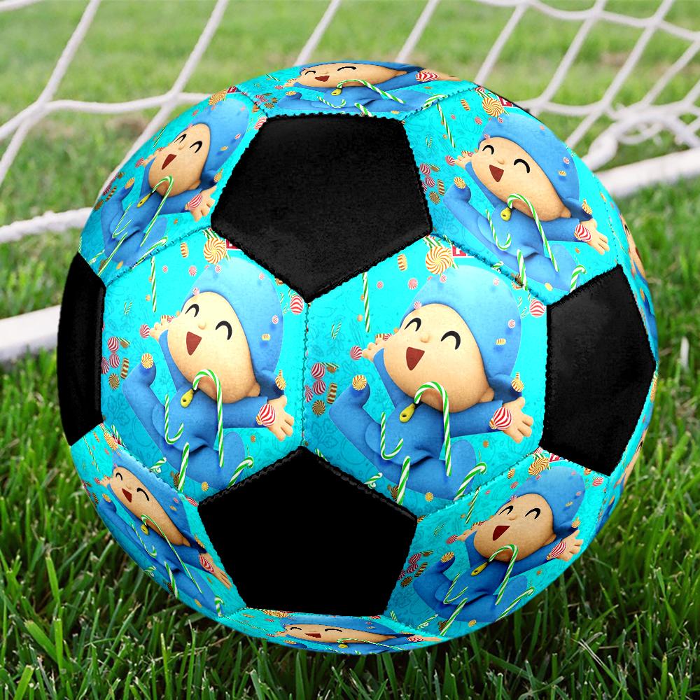Pocoyo Theme Size 5 Soccer Ball, Suitable for Both Indoor and Outdoor Matches, a Gift Suitable for Everyone.