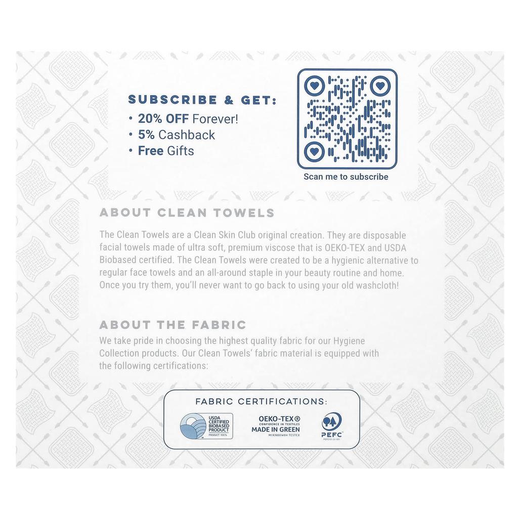 Clean Skin Club, Clean Towards XL, 10 biobasierte Gesichtstücher