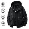 Cross2025 Trendy Men's Hooded Workwear Jacket - Spring/Autumn Mountain Style Windbreaker