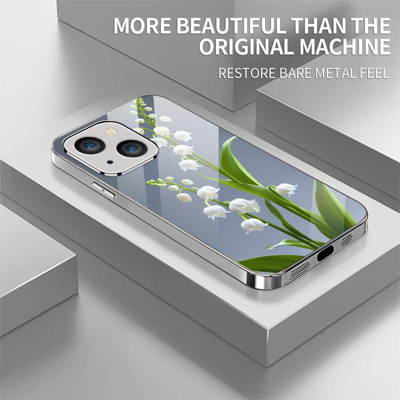 Lily of The Valley Floral Print Design Phone Cases for Iphone 16 15 14 13 12 11 X XR XS 8 7 Plus Pro Max Series