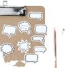 45Sheets Black & White Dialog Box Stickers Mini Box Stickers Vintage Scrapbooking Journal DIY Decorative Stickers Craft Supplies
