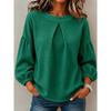 JPNTKY Women's Fashion Casual Long Sleeve O-Neck Blouses & Shirts
