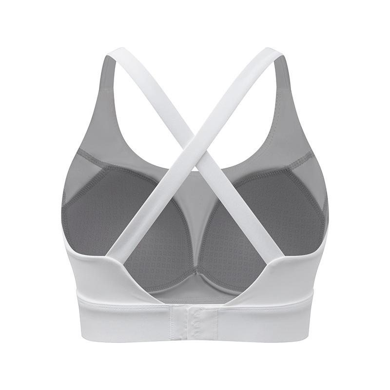 "Quick-Dry Shockproof Cross-Back Sports Bra for Running & Yoga"