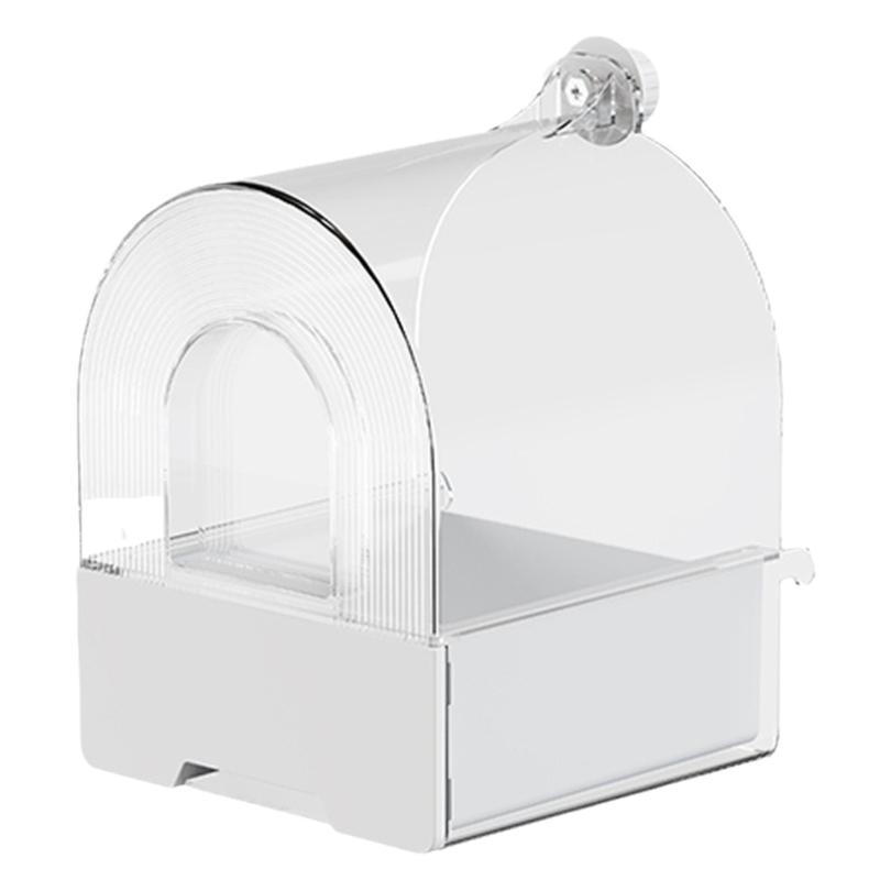 Vogel Badewanne Dusche Box Klare Badewanne Wasser Badewanne für Haustier Vogel Schüssel Papageien Sittiche Hängendes Vogelbad Käfig Zubehör