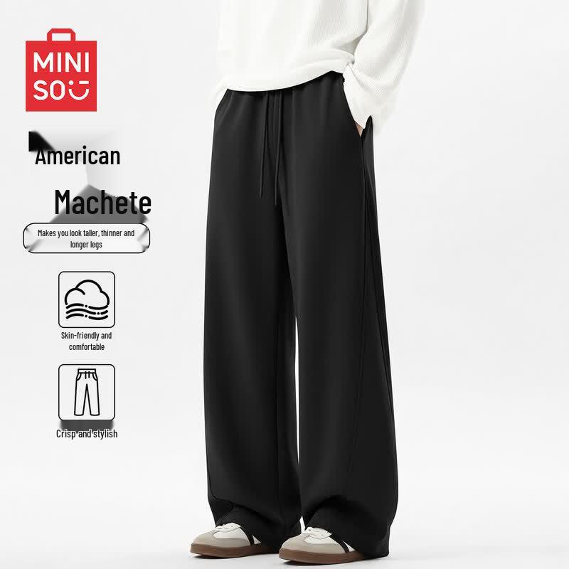 MINISO Men's Relaxed Fit Straight Leg Casual Pants