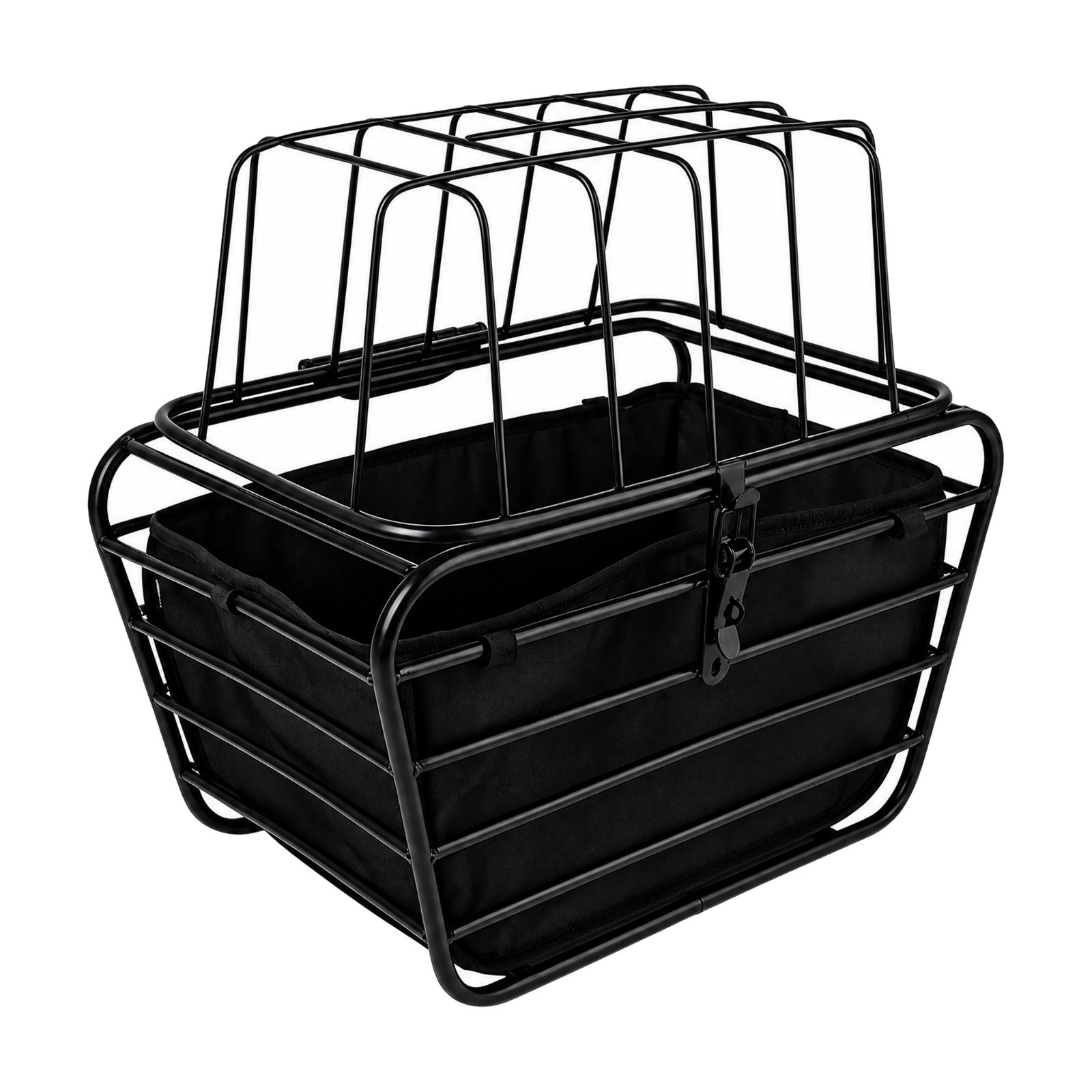 Rear-Mounted Cycle Basket with Cage Lid