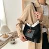Sac bandoulière rétro en laine d'agneau pour femme - Tote polyvalent automne/hiver