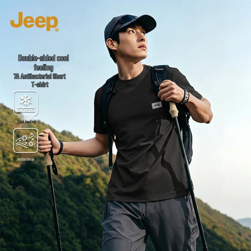 JEEP Men s Dual-Cooling Anti-Bacterial T-Shirt L