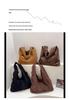 2026 Retro Frosted Suede Mother-Child Shoulder Bag – Large Capacity, Autumn Style