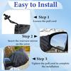 2Pcs Side Mirror Covers, Waterproof Car Side Mirror Protection for Snow, Ice, Bird Droppings - Universal Fit for Cars, SUVs, Winter Rearview Guard,