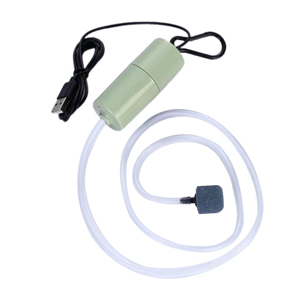 Pompa per Pesci Domestica Silenziosa Pompa Ossigeno USB Pompe per Acquario Pesca all'Aperto