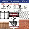 2D Flat 1pc "Warning Volleyball Player Only" Metal Sign 7.87x11.81inch - Aluminum Funny Sports Decor for Volleyball Fans, Home, Gym, Team Room